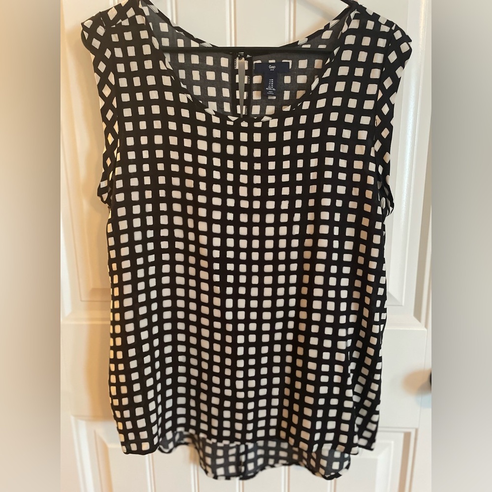 Black and White Checkered Women's Top